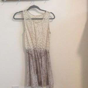 Lace and Print Mix Dress